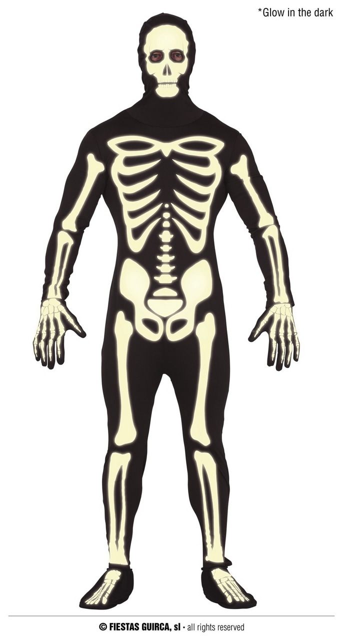 Tanzen In Der Nacht Fluoreszierendes Skelett Herrenkostüm