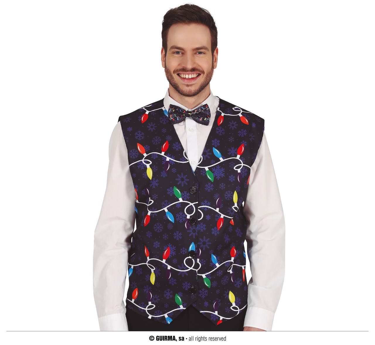 Lustige Weihnachtslichter Weste Coat Herren