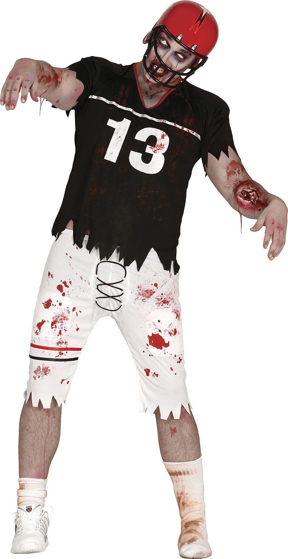 Zombie Football Speler Nummer 13 Herrenkostüm