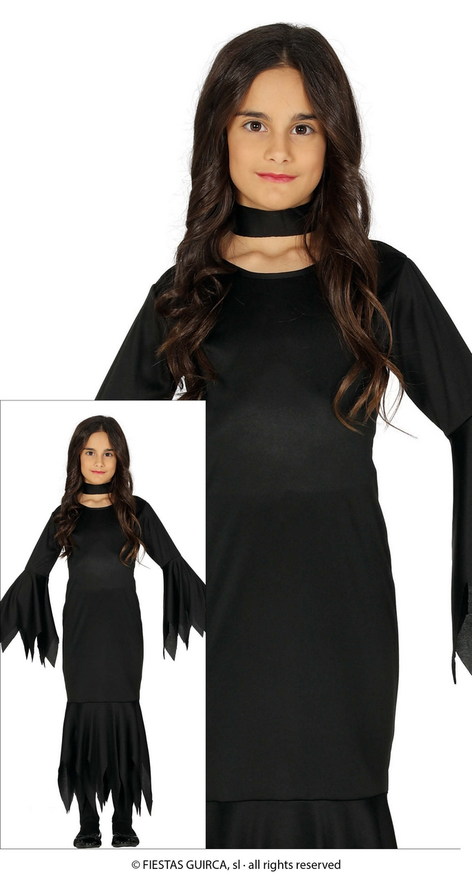 Elegante Morticia Addams Kostüm für Mädchen