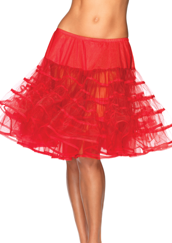 Mittel Langer Petticoat Rot