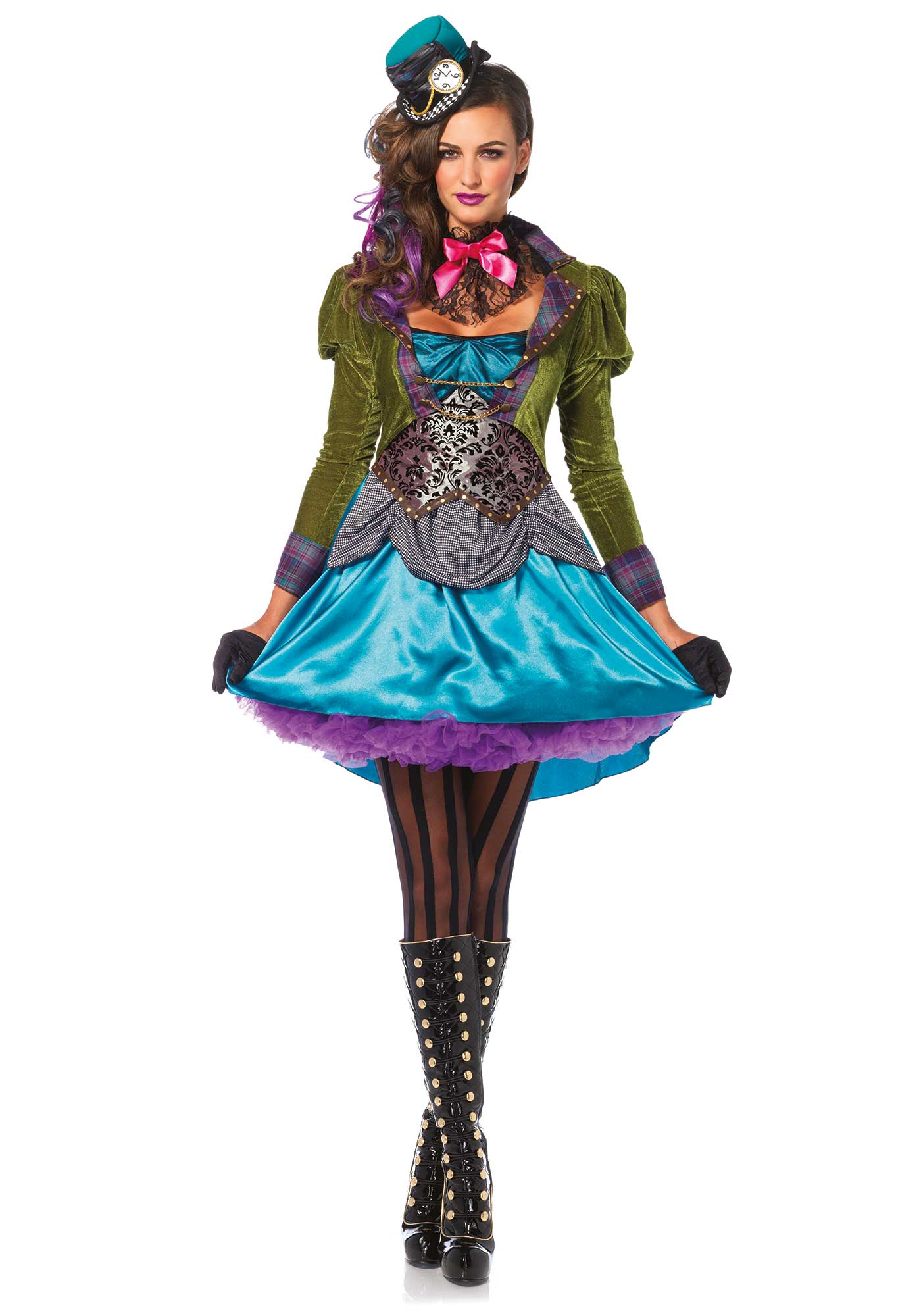 Policolor Mad Hatter Psychedelic Kleid Damenkostüm