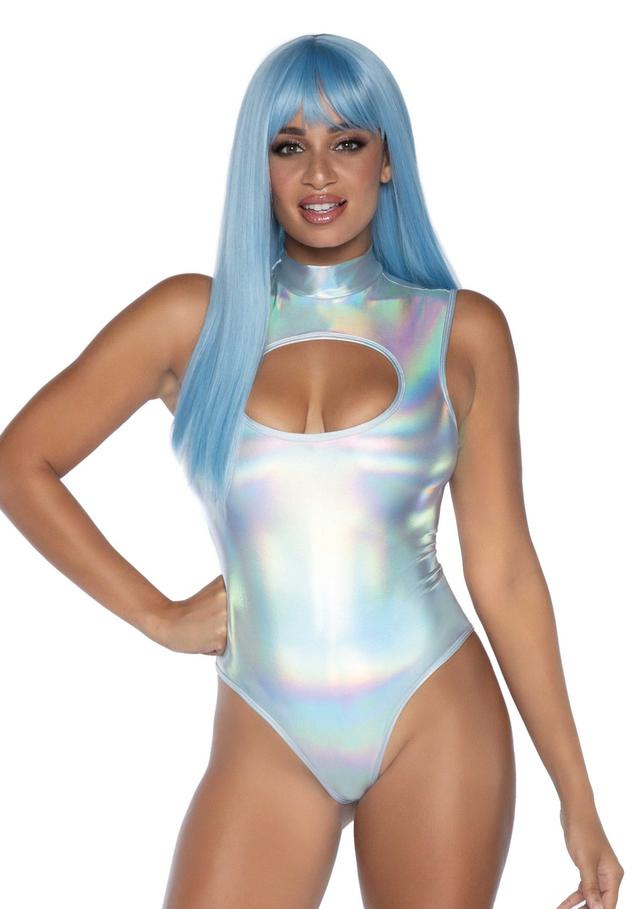 Holographischer Sexy Spandex -Bodysuit Damenkostüm