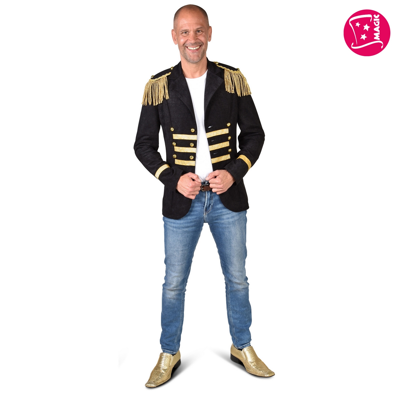 Dompteur Jas Fanfarekorps Zwart Herren