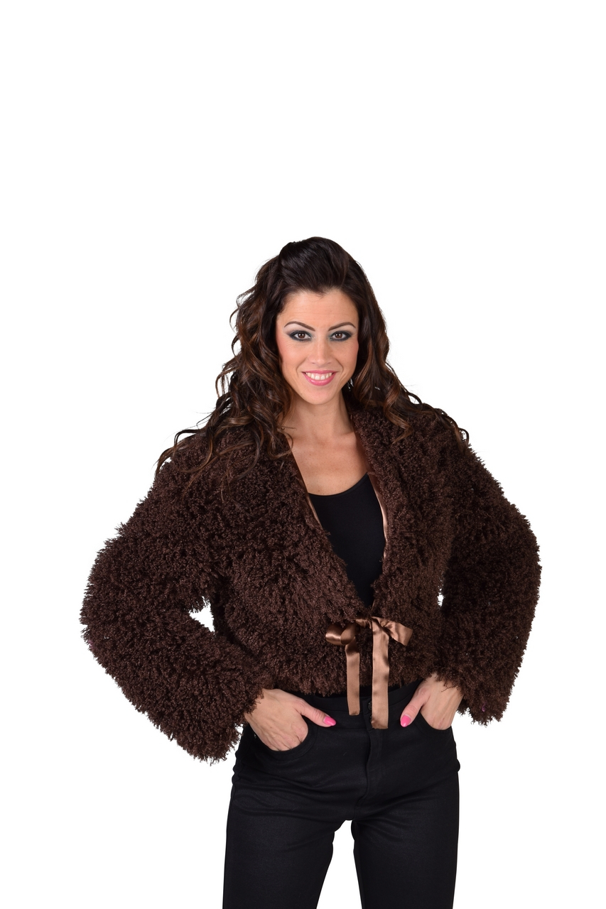 Bolero Pudel Braune Jacke Damen