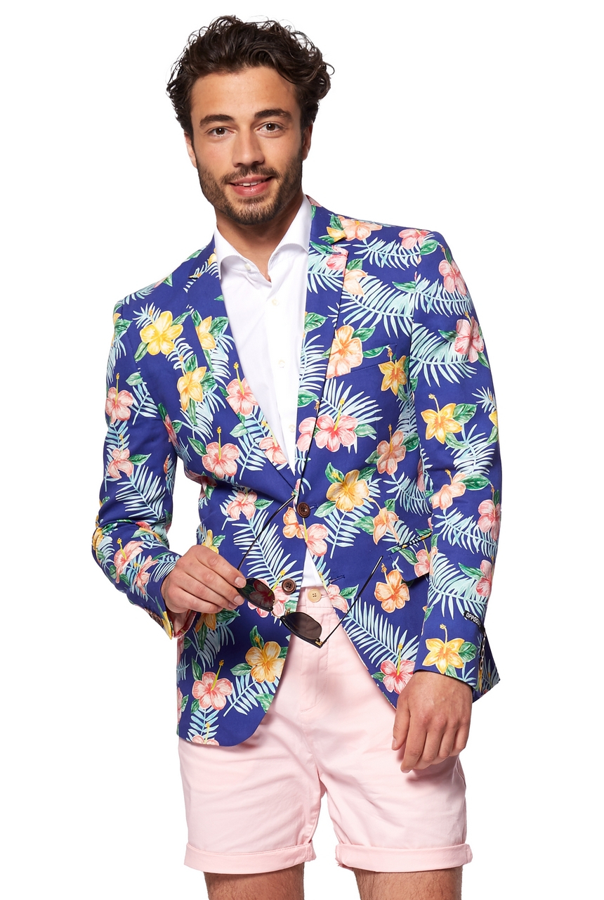 Tropical Flowers Island Festival Stil Herren