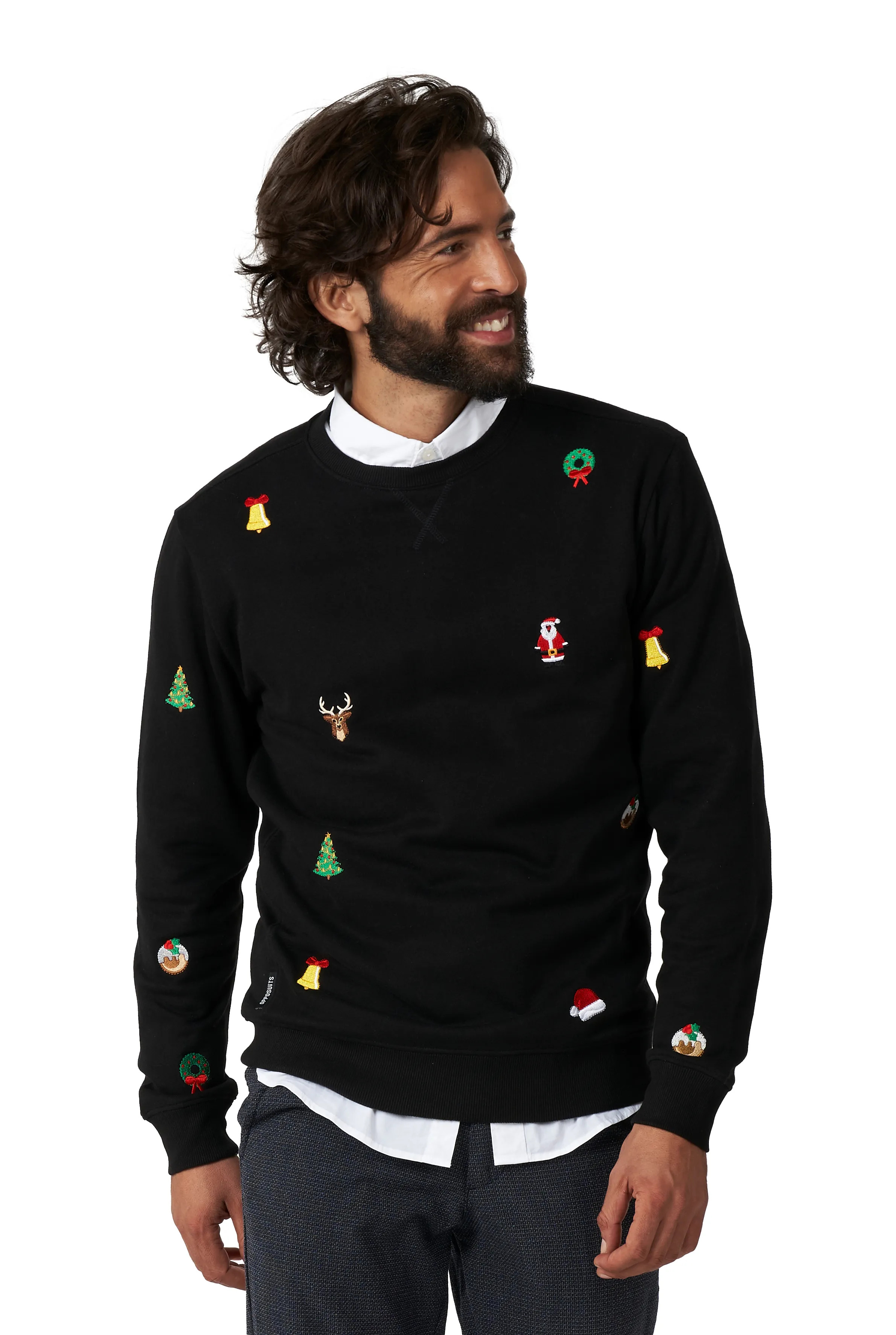 X-Mas Ordentlicher Weihnachtspullover Schwarz Herren