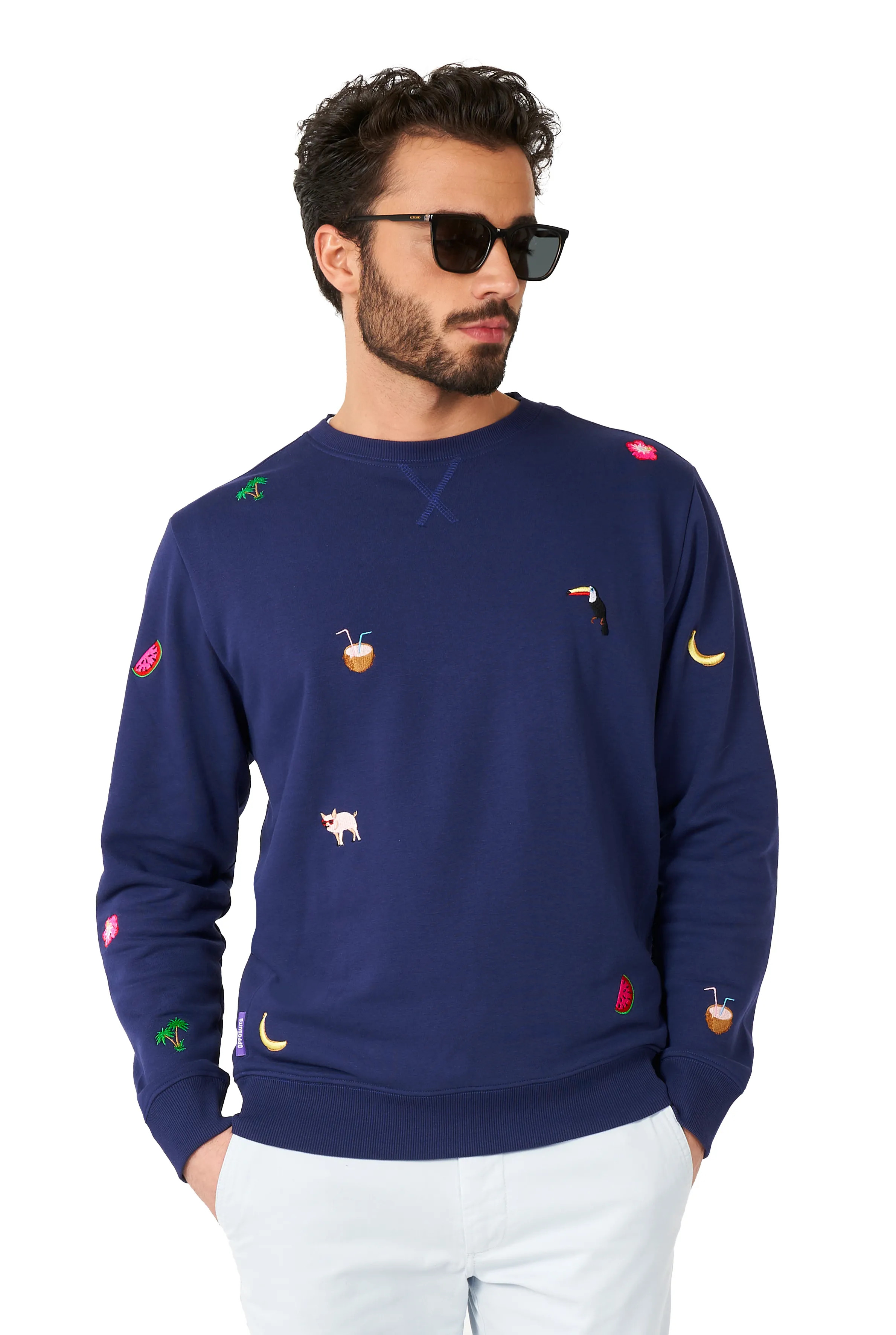 Sommerabend -Ikonen Pullover Blau Herren