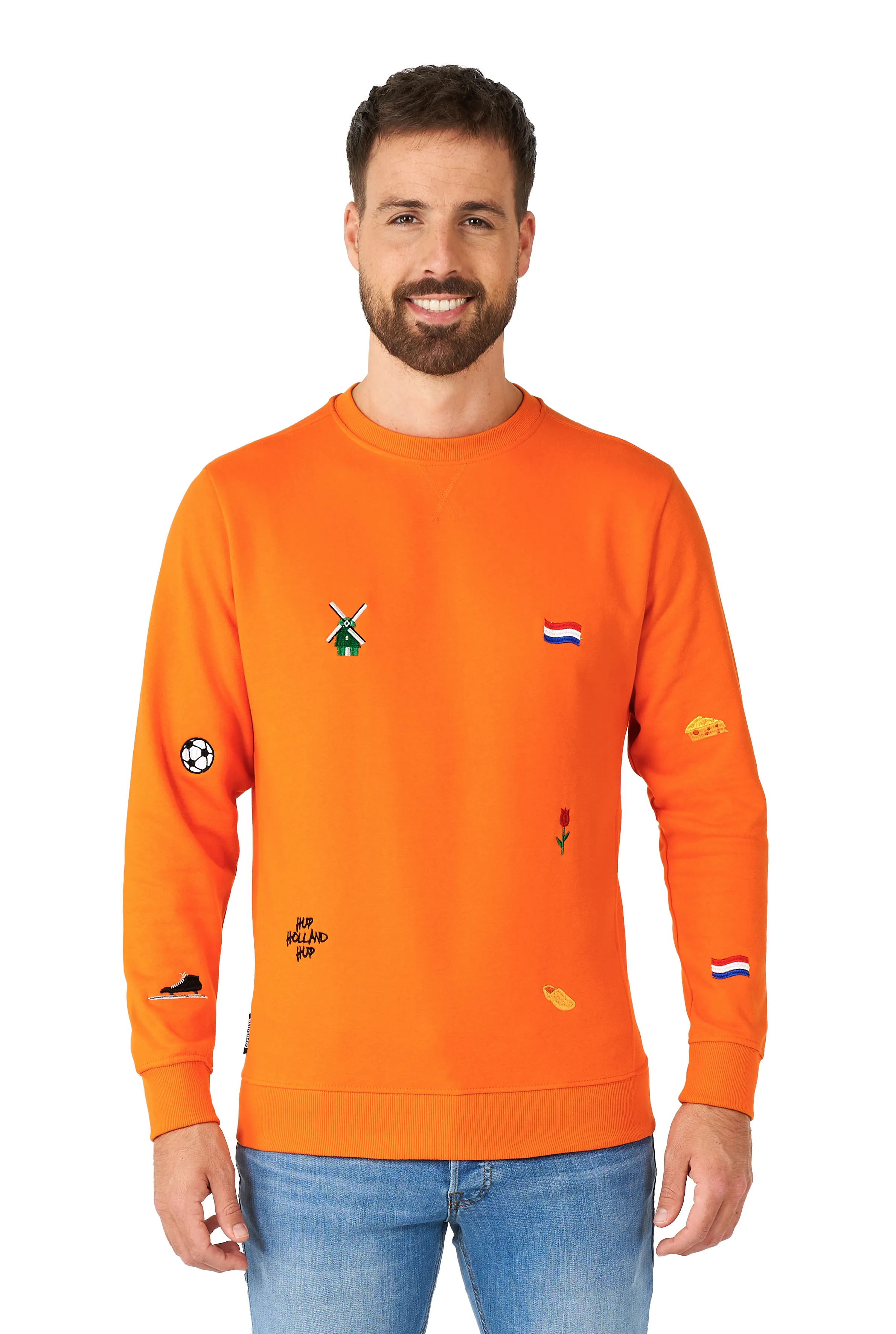 Oranje Hup Holland Hup Icons Pullover Herren