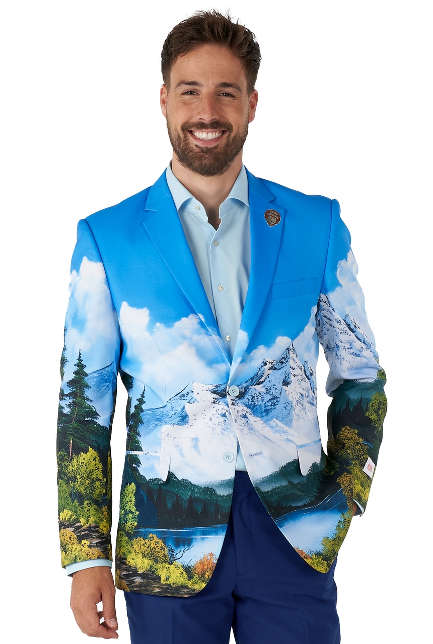 Bob Ross Blazer Glückliche Kleine Bäume Colbert Herren