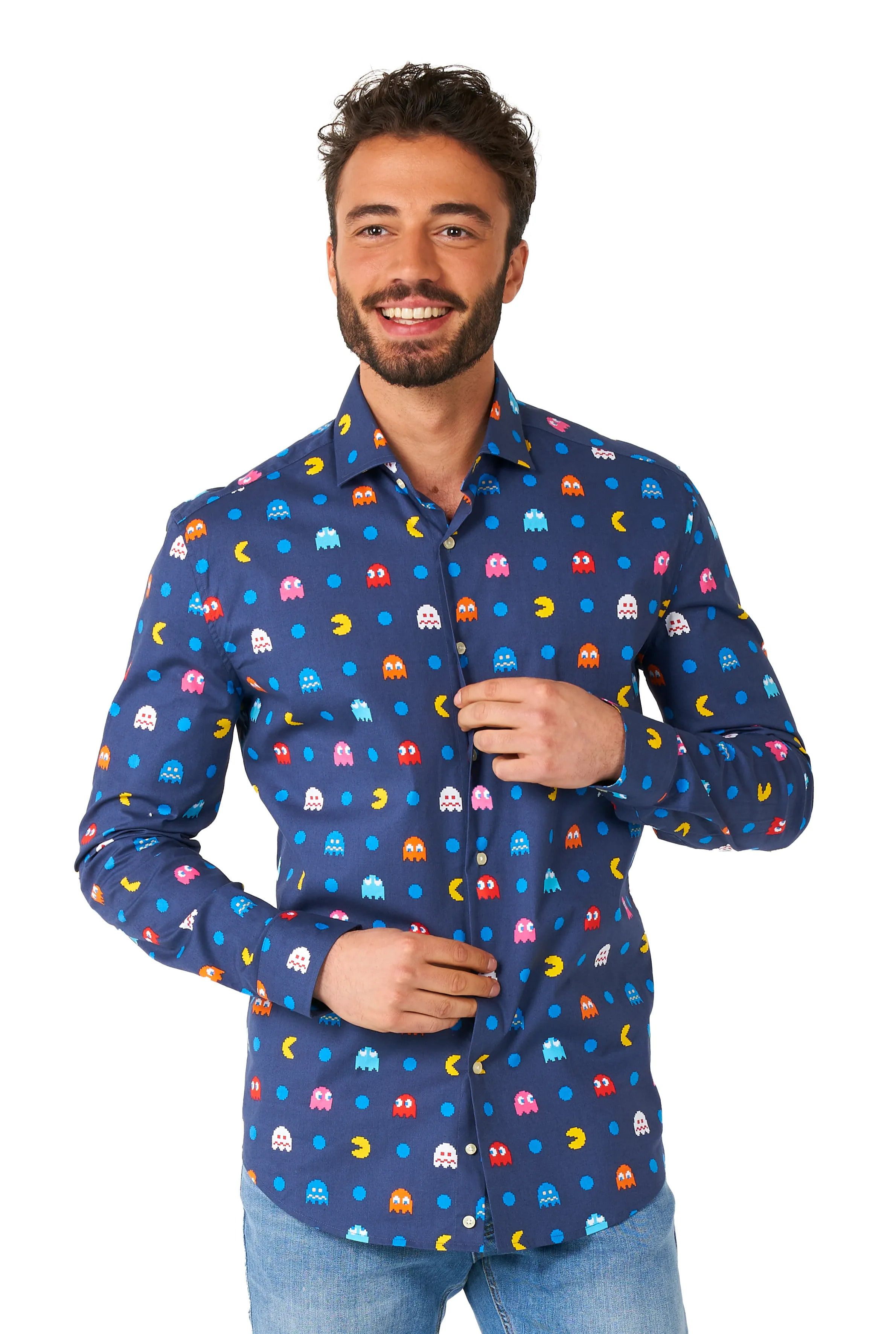 Komm Und Hol Mir Pac Man Gamer Bluse Herren