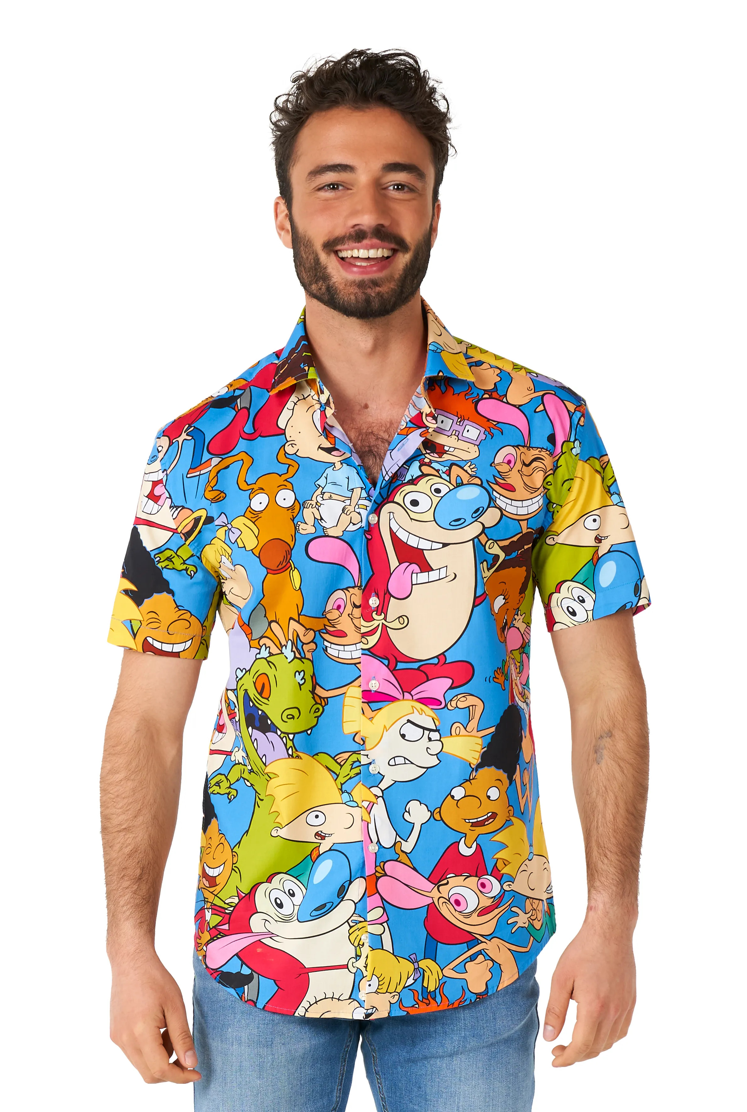 Rücken Ratten Nickelodeon Cartoon Bluse Herren