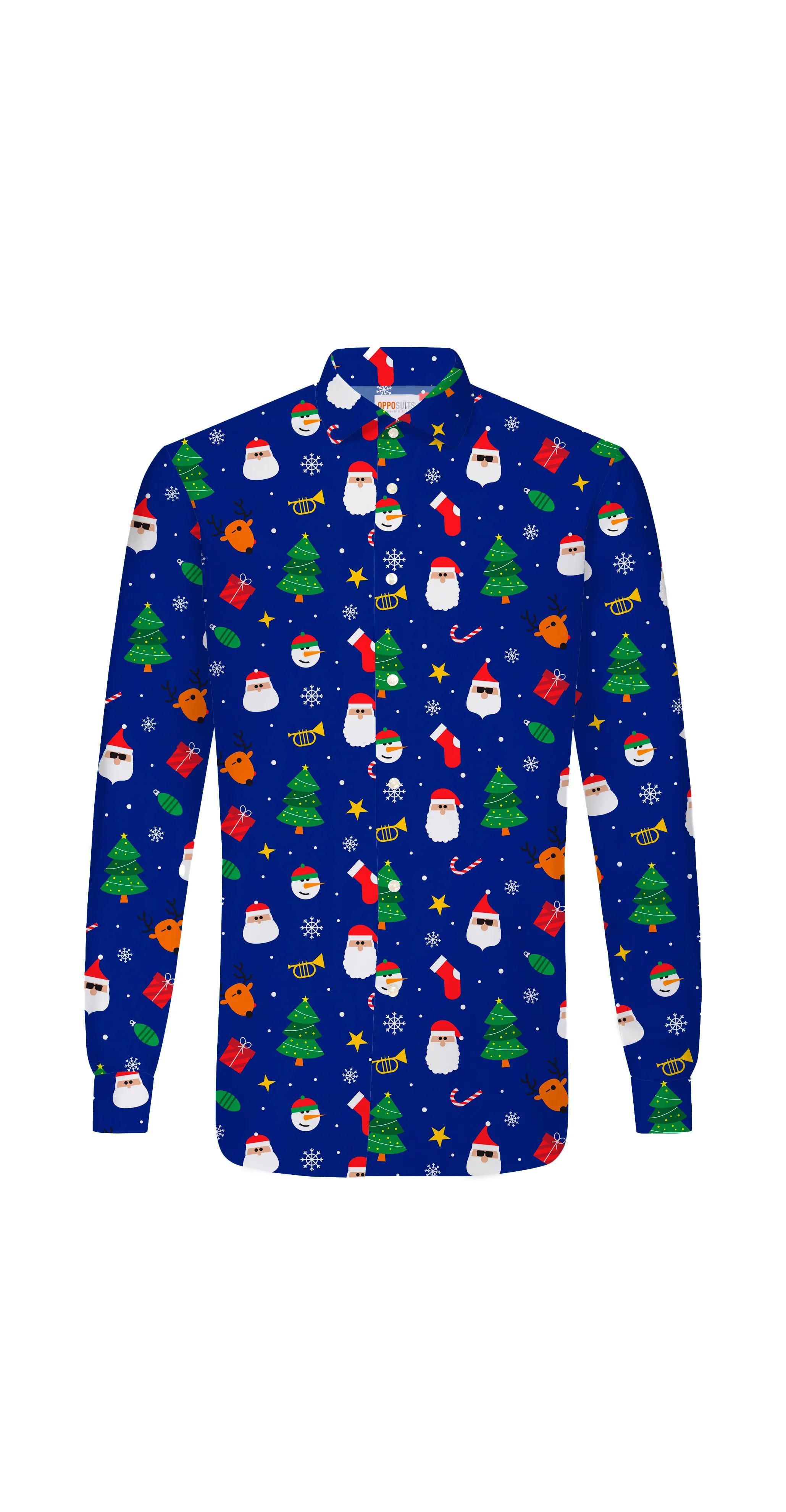 Teen Junges Weihnachten Fever Foute Weihnachtsbluse Blau Blau Jungen