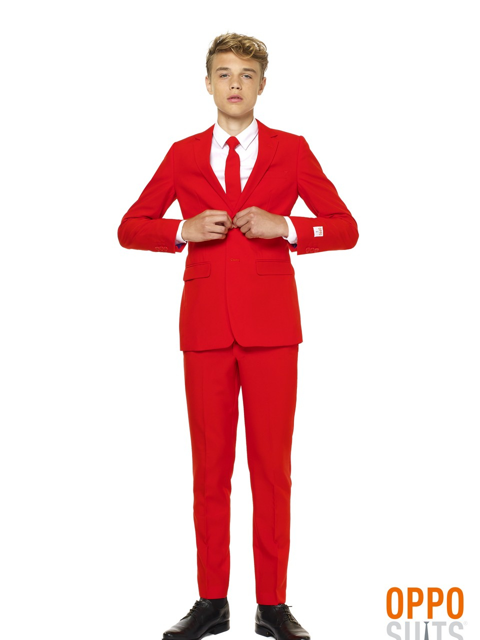 Intensiver Rot Devil Opposuit Teenager Kostüm für Jungen