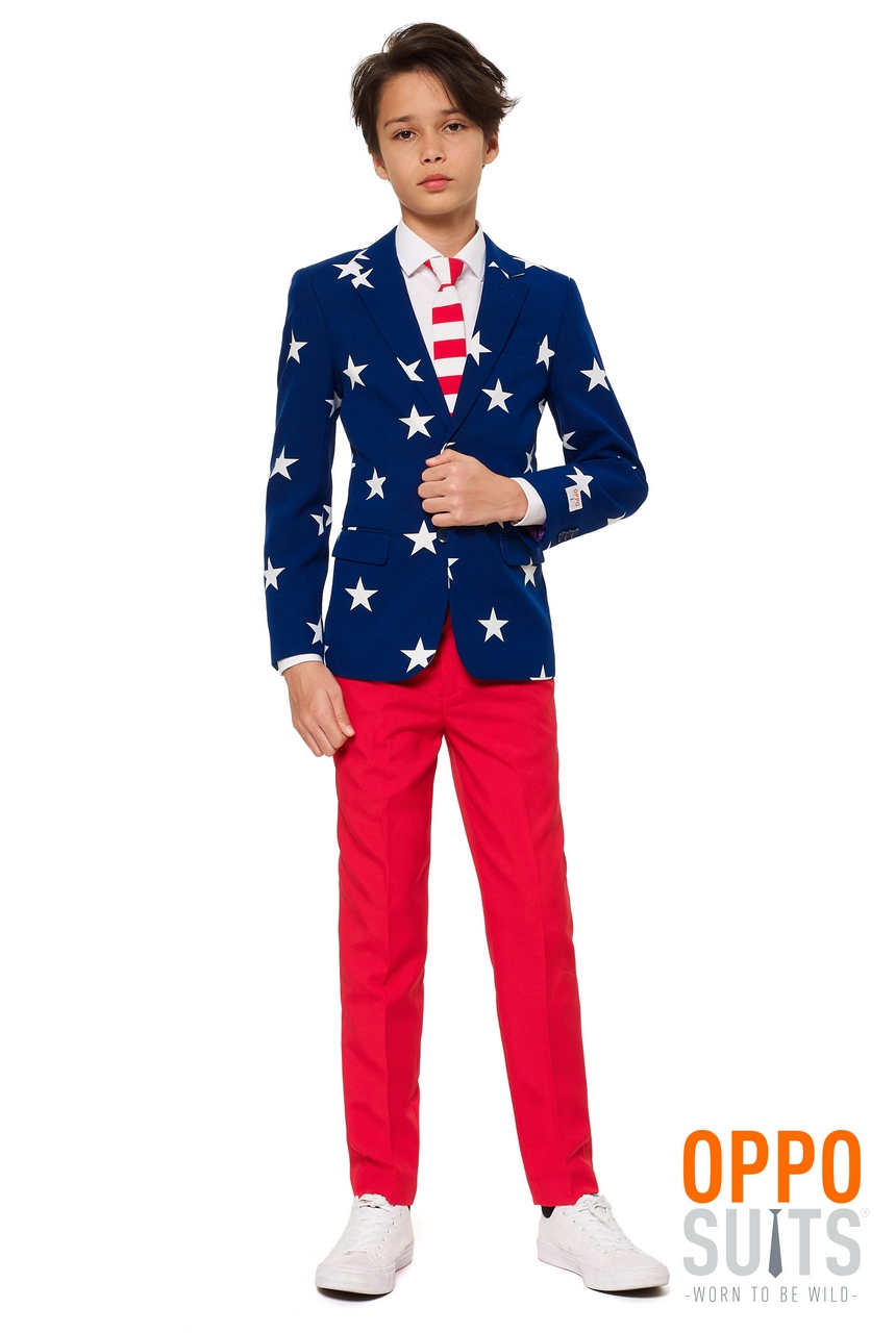 Stars & Stripes USA Teen Kostüm für Jungen