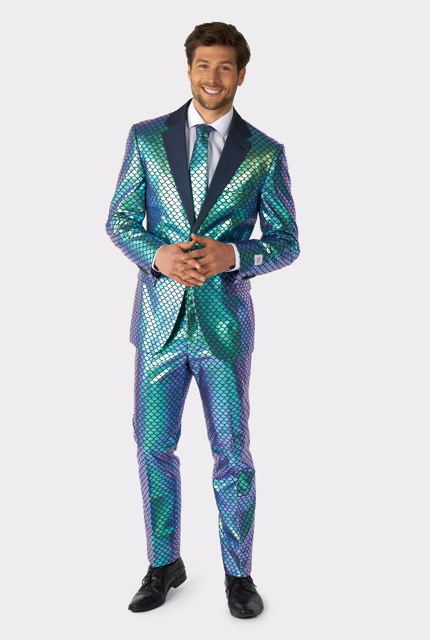 Fancy Fisch Aquaman Mermaid Opposuit Herrenkostüm