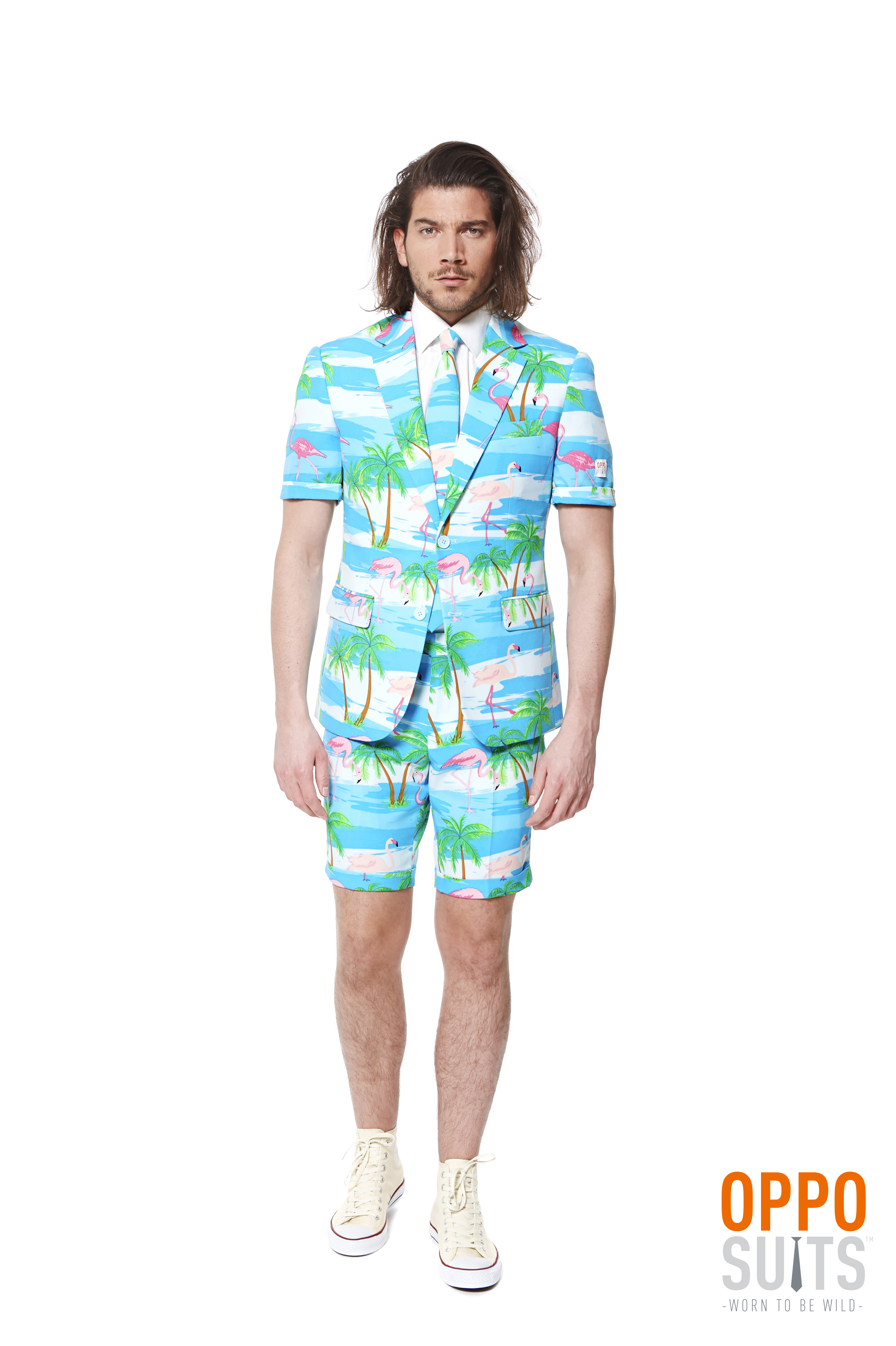 Sommerfest Miami Flaminguy Opposuits Herrenkostüm