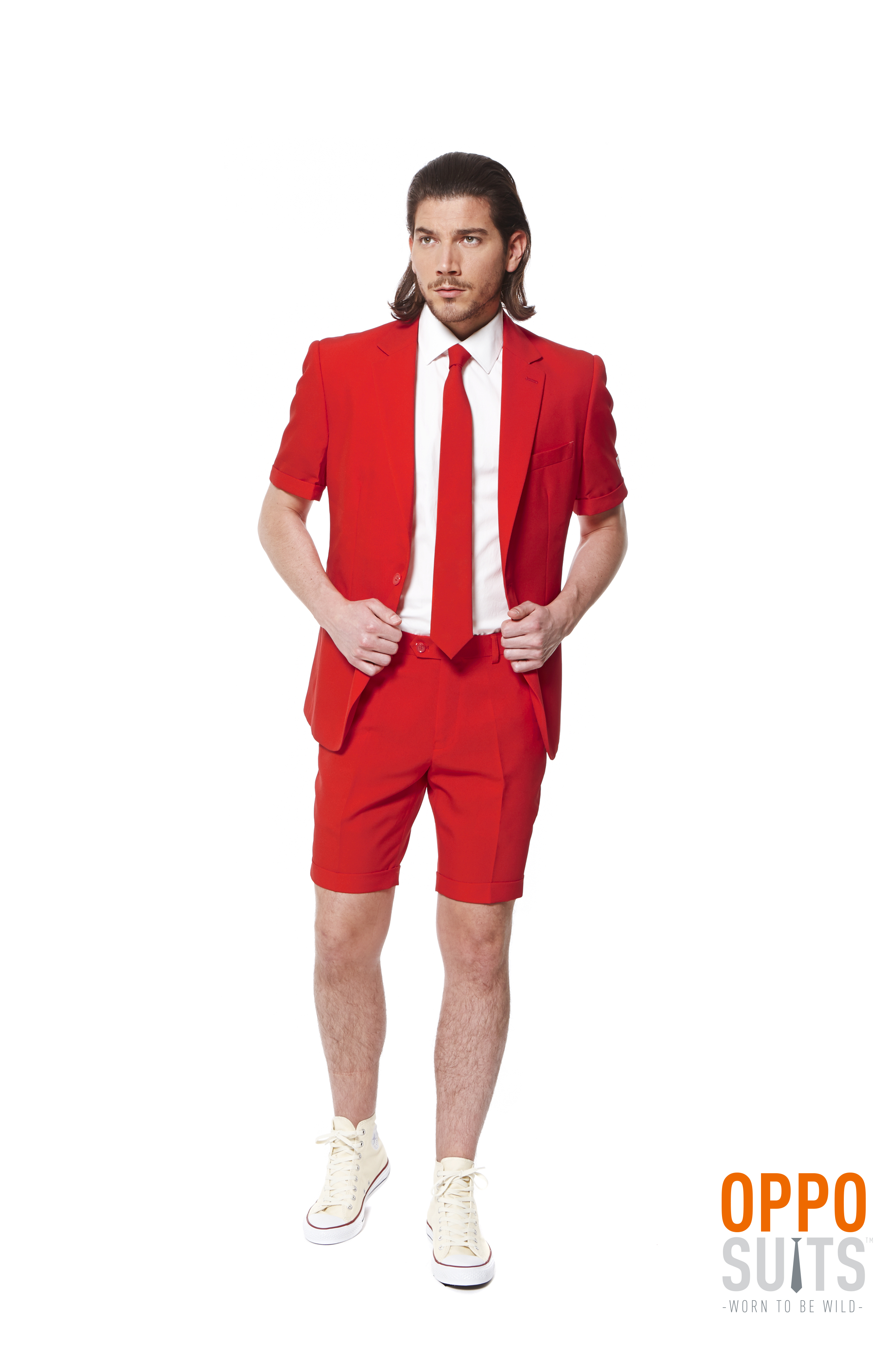 Sommerfest Intensiver Rot Devil Opposuit Herrenkostüm