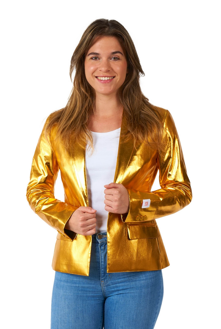 Shiny Groovy Gold Jas Damen