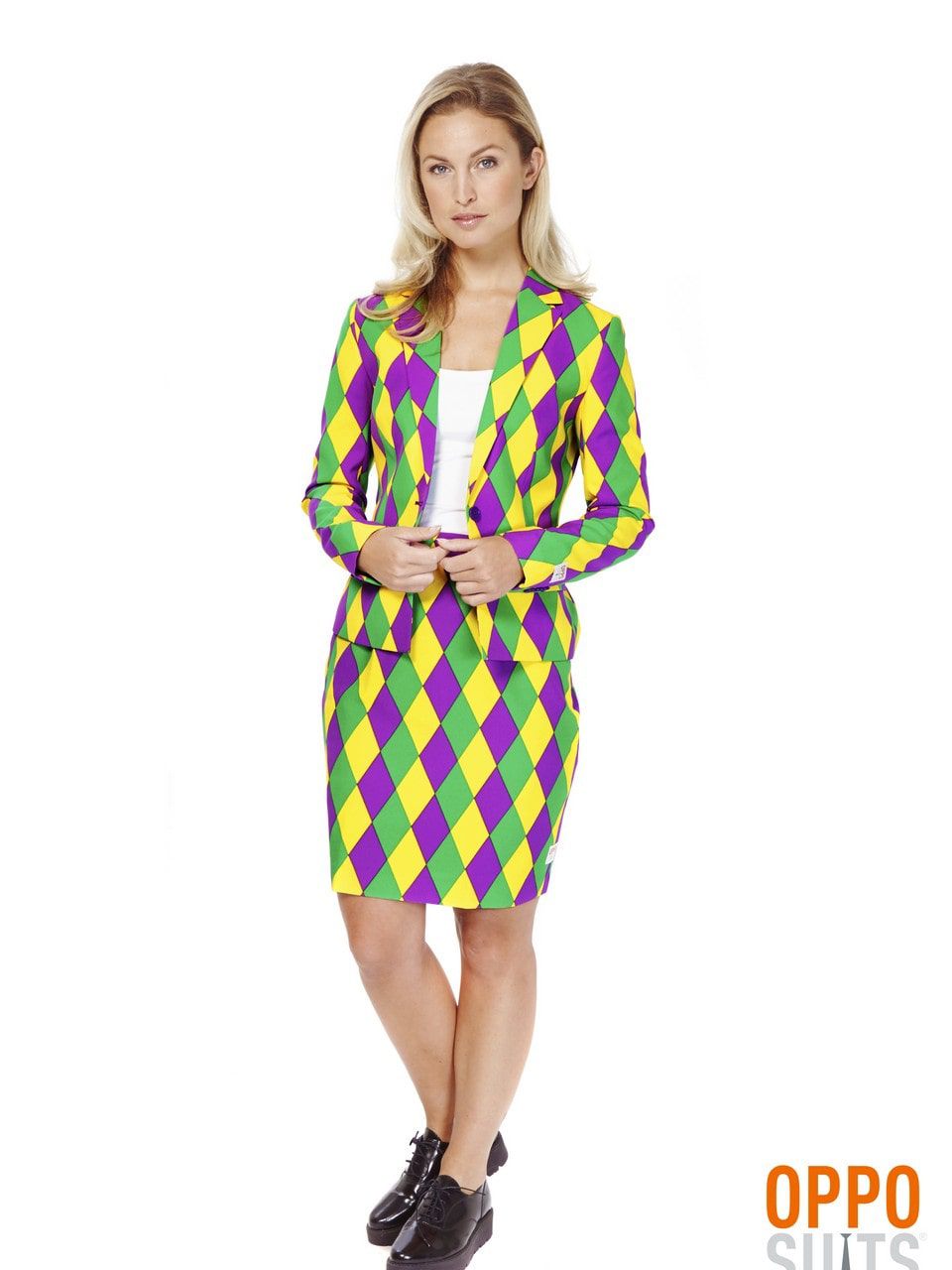 Circus Harlequeen Opposuit Damenkostüm