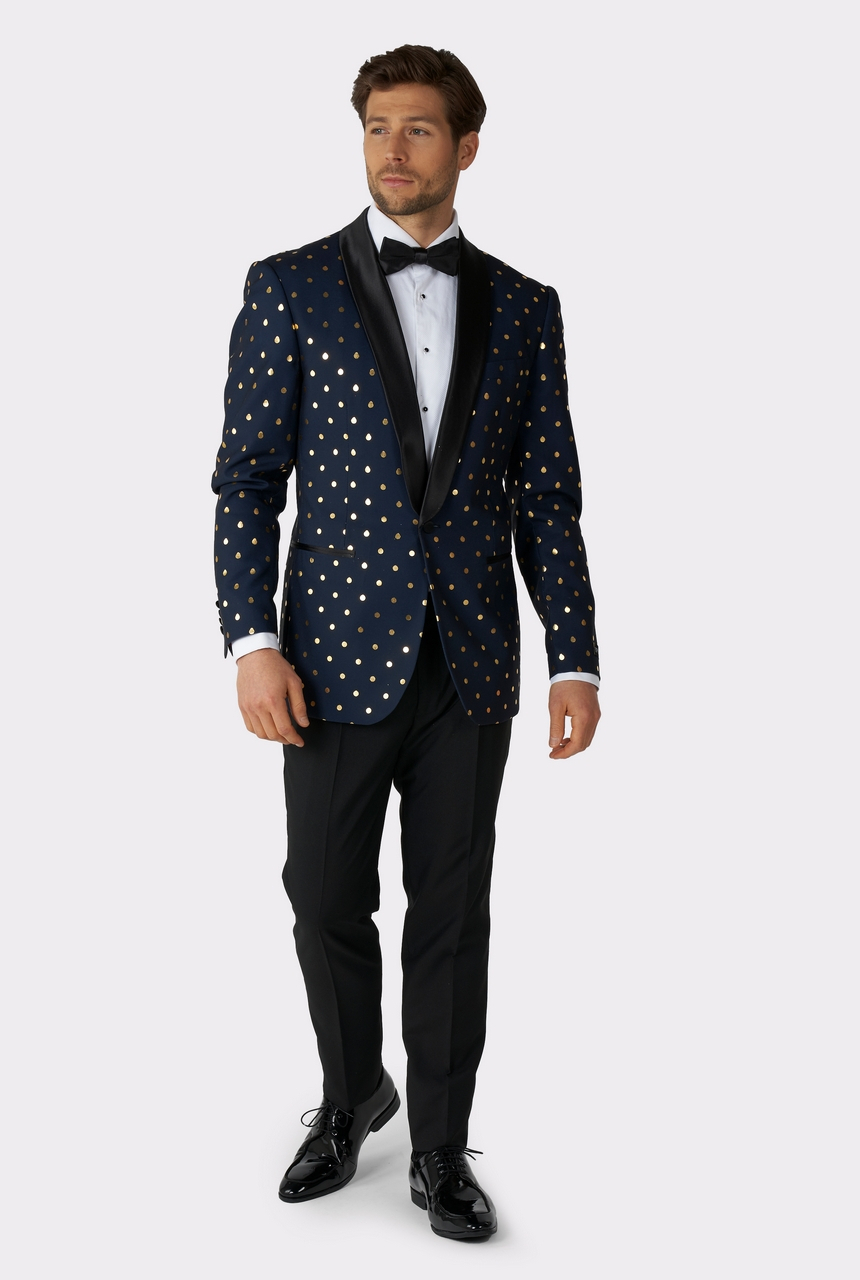 Poilka Foilka Golden Dots Opposuit Herrenkostüm