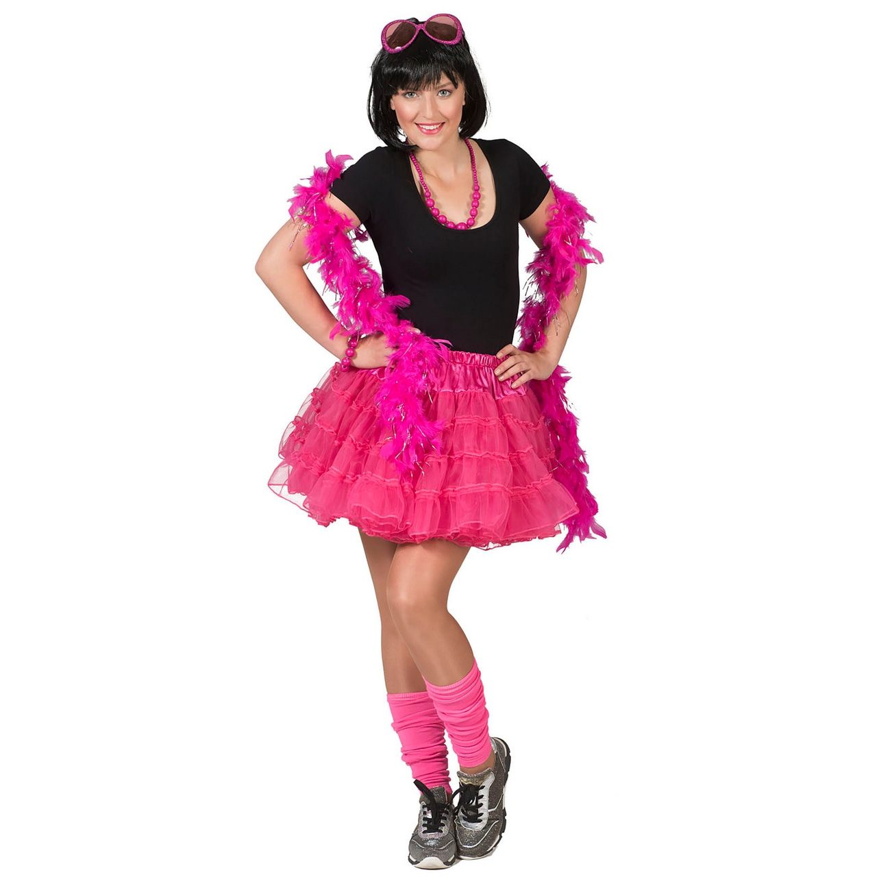 Fleurige Fuchsia Petticoat Karina Vrouw Kostuum