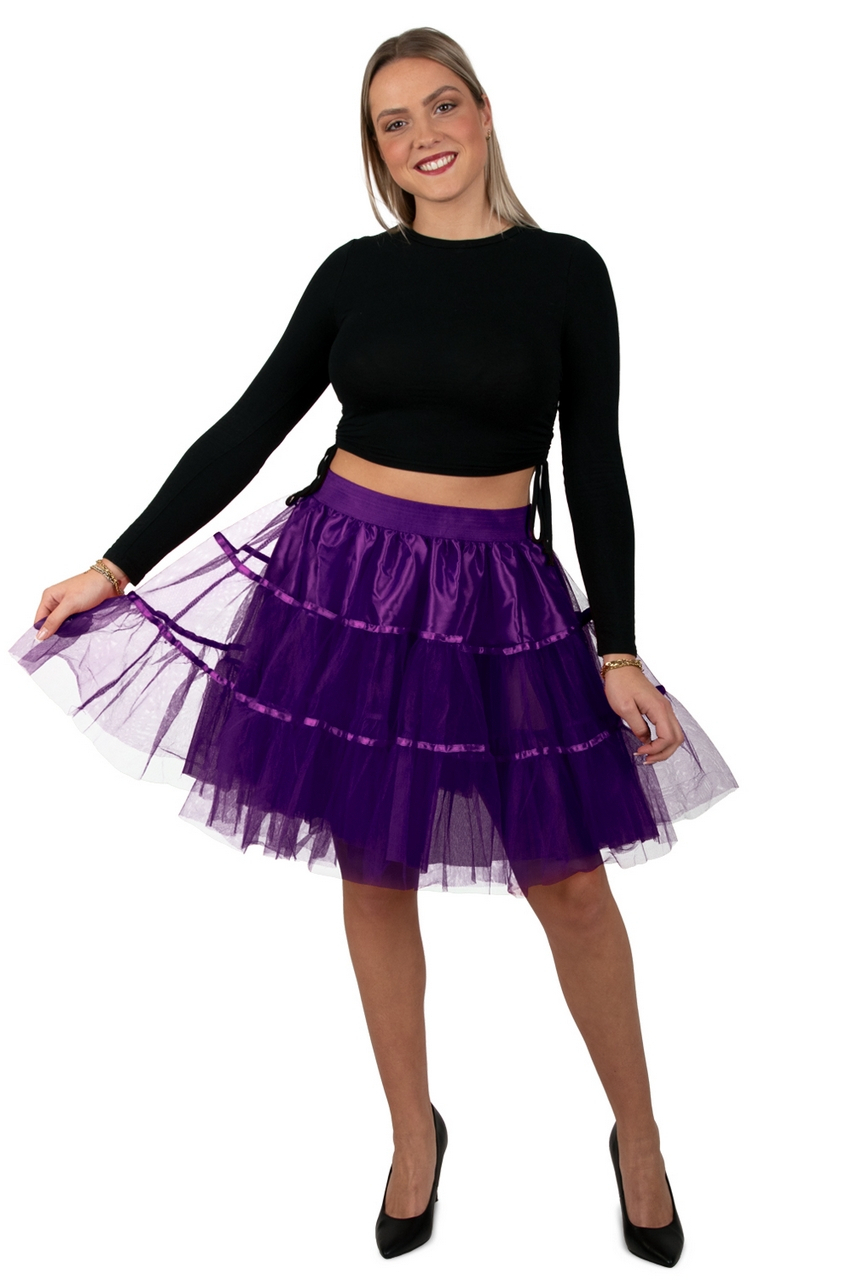 Bezaubernder Hexen Petticoat Lila 65 Zentimeter Damen