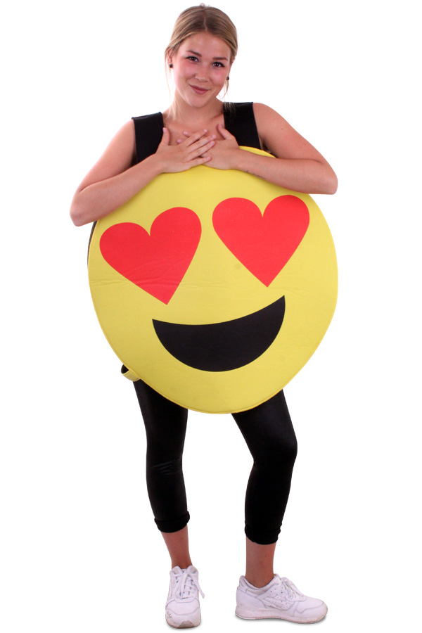 Emoticon Smiley Kostüm Herzen Unisex