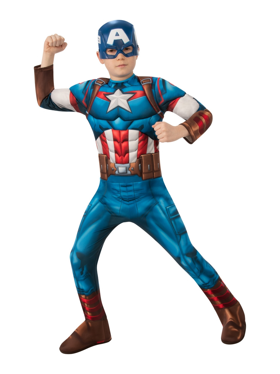 Superhelden Captain America Deluxe Kind Kostüm für Kinder