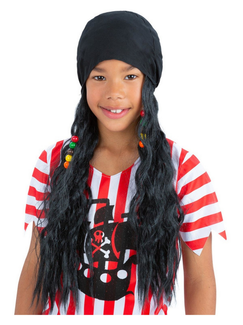 Hartes Bandana Mit Schwarzem Langem Haarpirat Gold Search Child