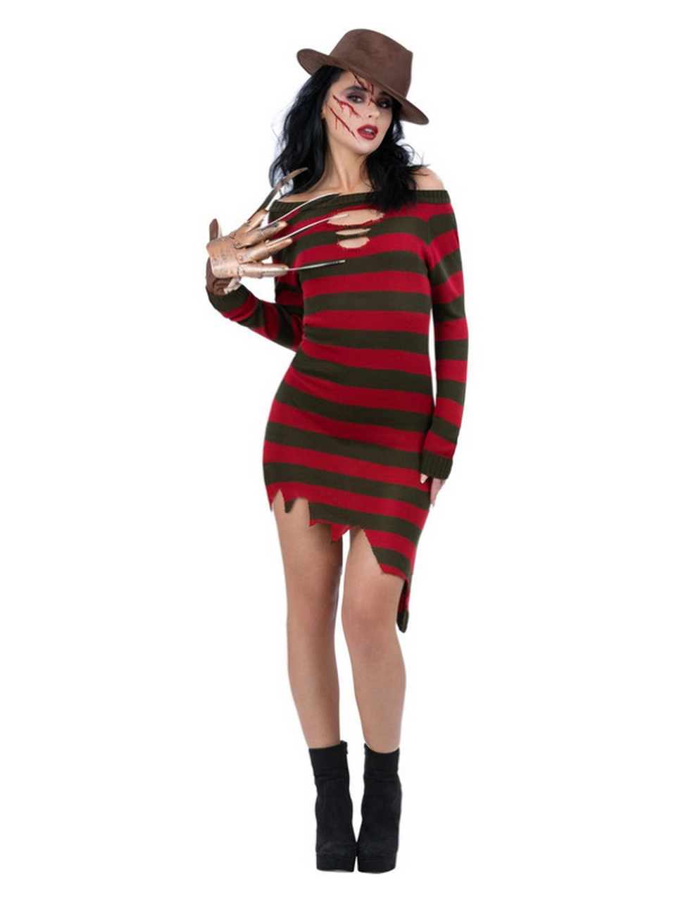 Freddy Krueger Gestreiftes Kleid Damen