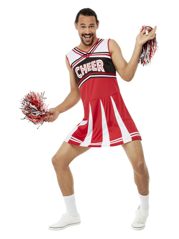 Transvestite Cheerleader -Kostüm Herrenkostüm