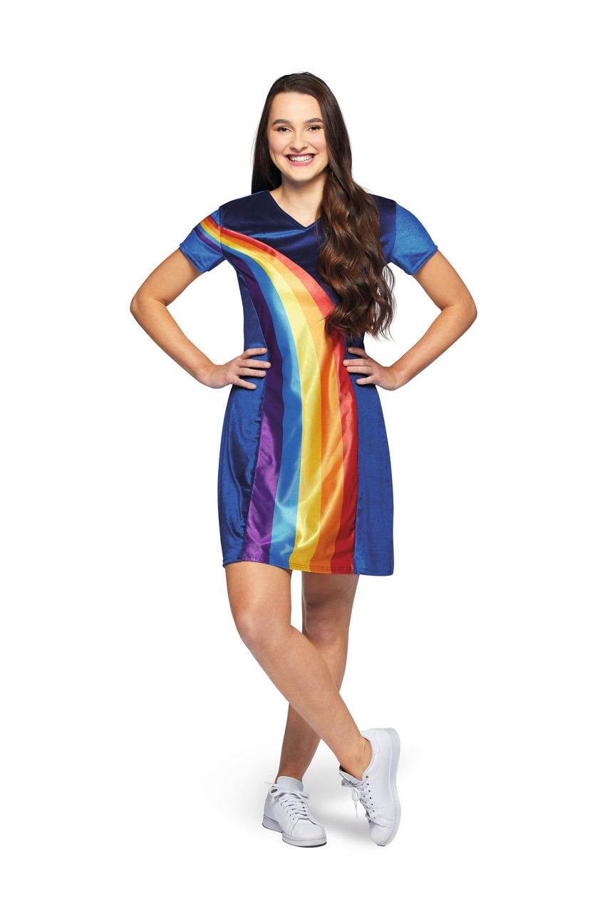 K3 Regenboog Jurk Blauw Damen