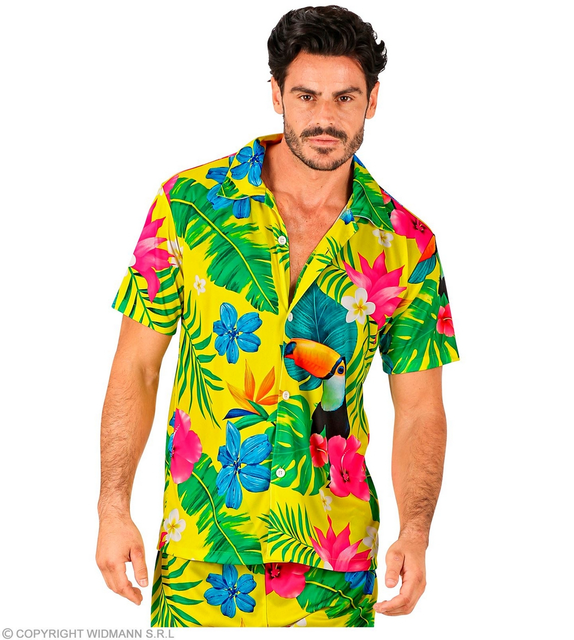 Tropical Island Beach Flowers Gelbes Hemd Herren