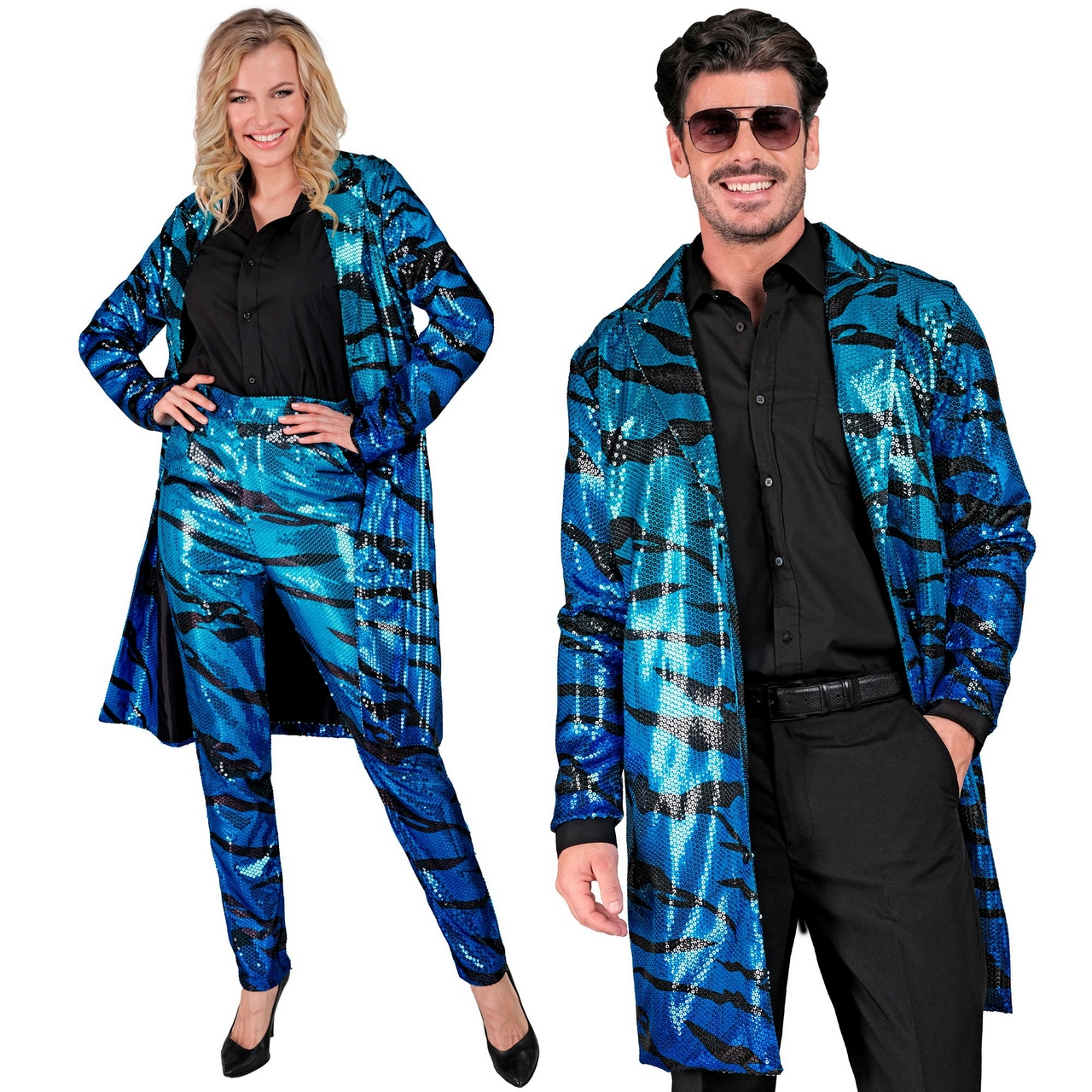 Paillettenjacke Avatar Blue Waves Unisex