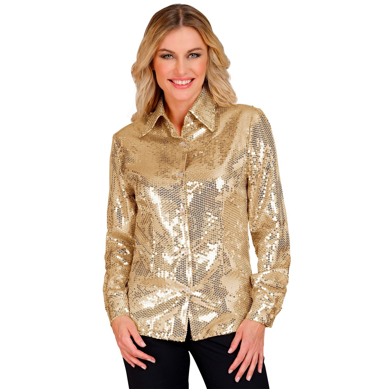 Paillettenbluse Goldnight Damen