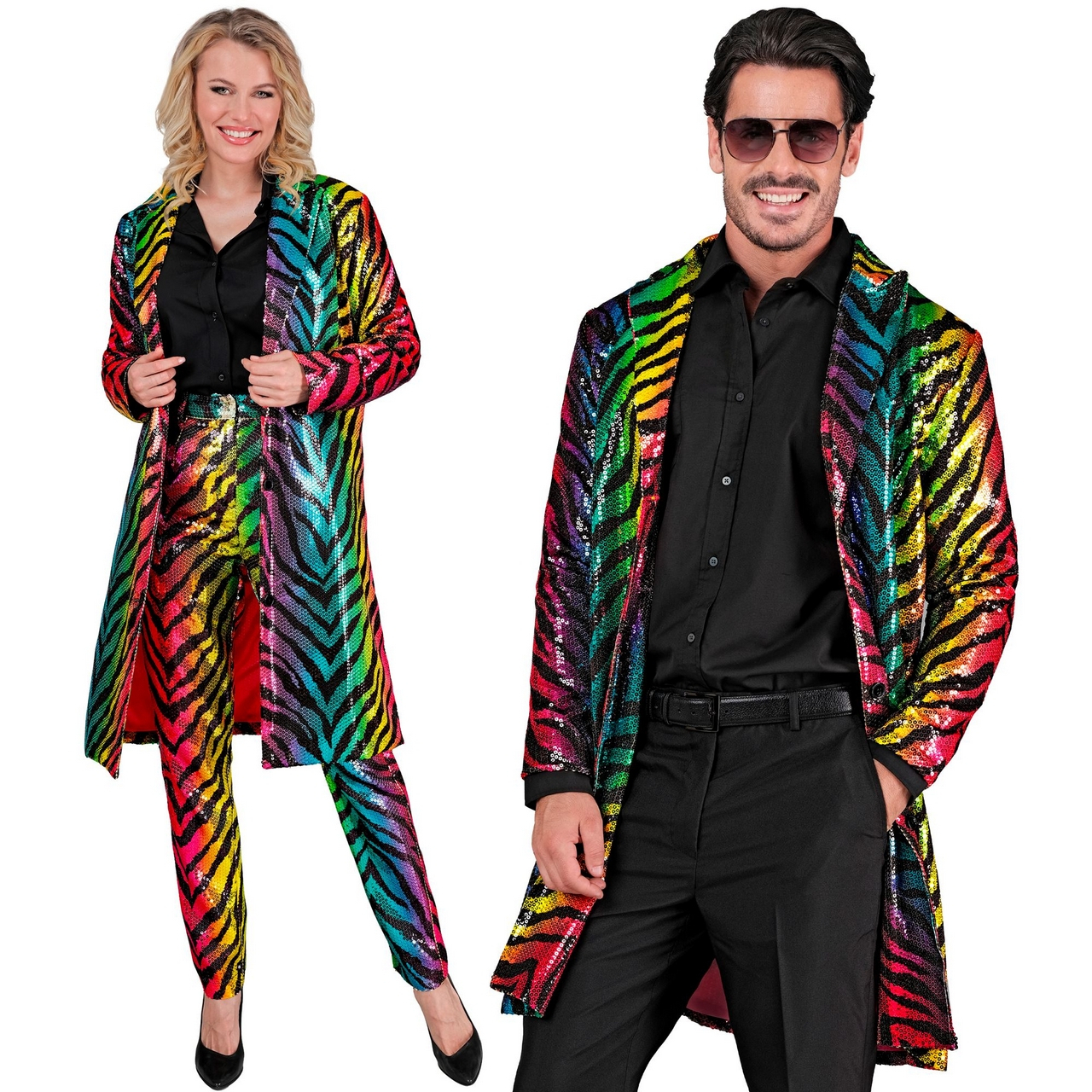 Paillettenjacke Regenbogen Partytiger Unisex