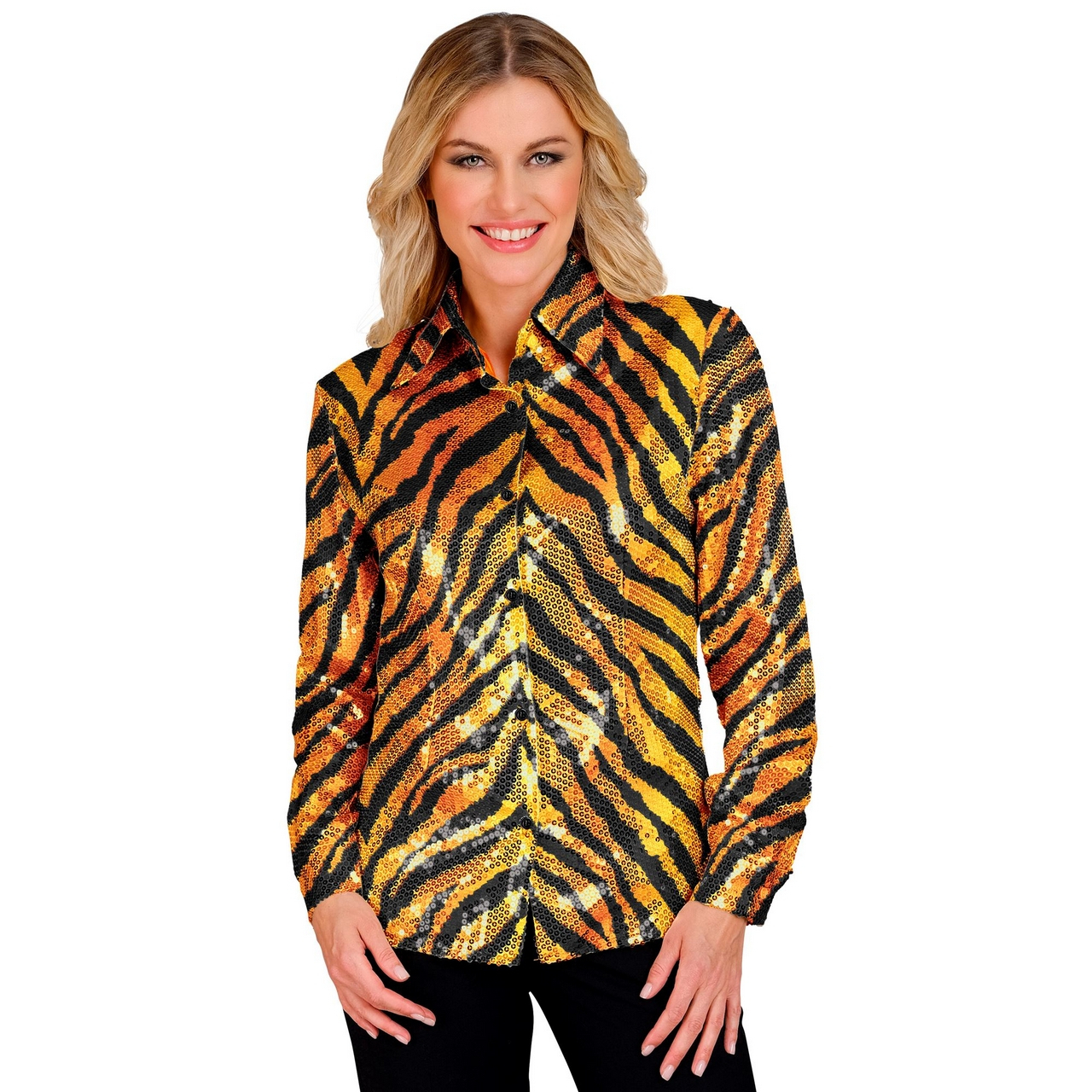 Paillettenbluse Tigerwild Damen