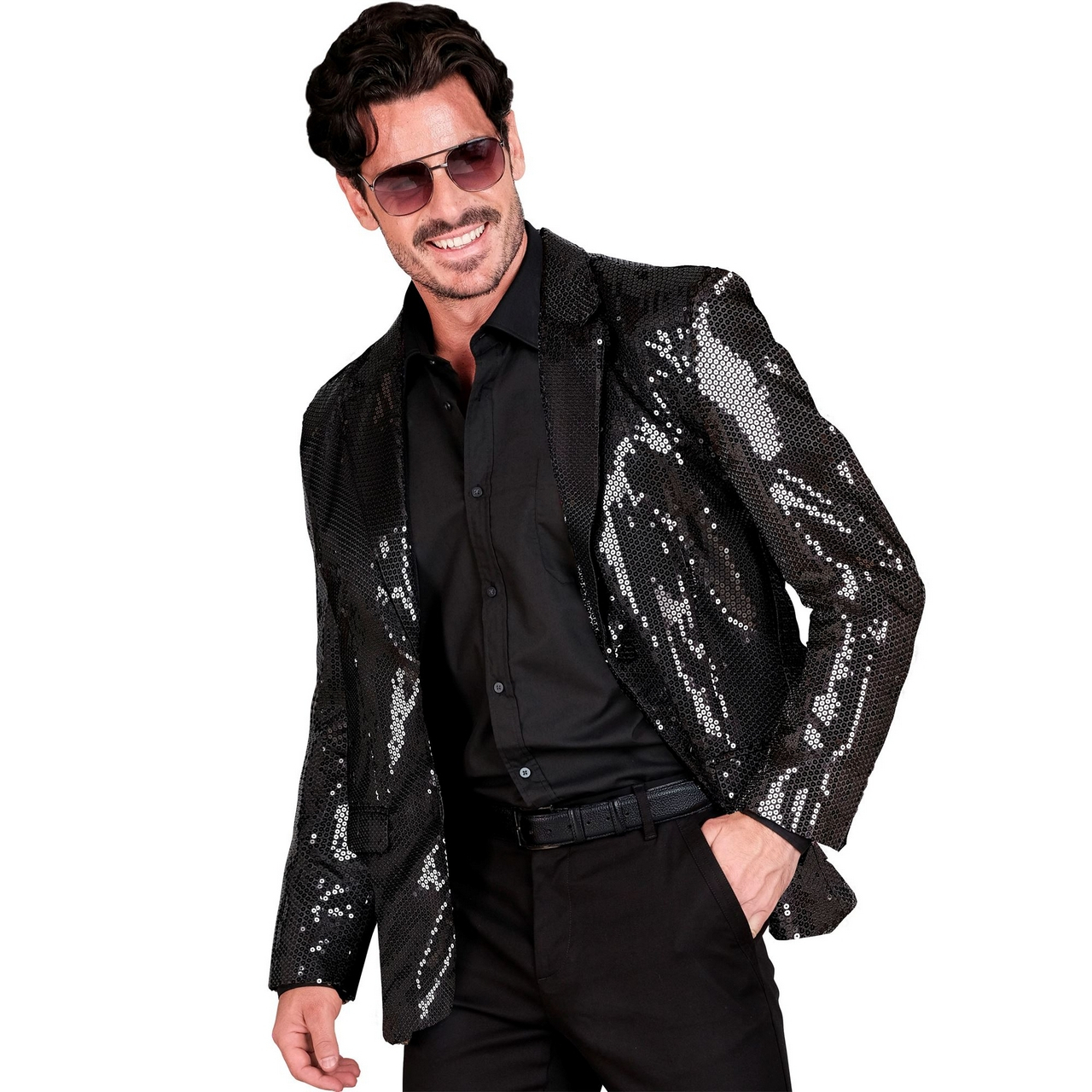 Paillettenjacke Glam Fest Herren