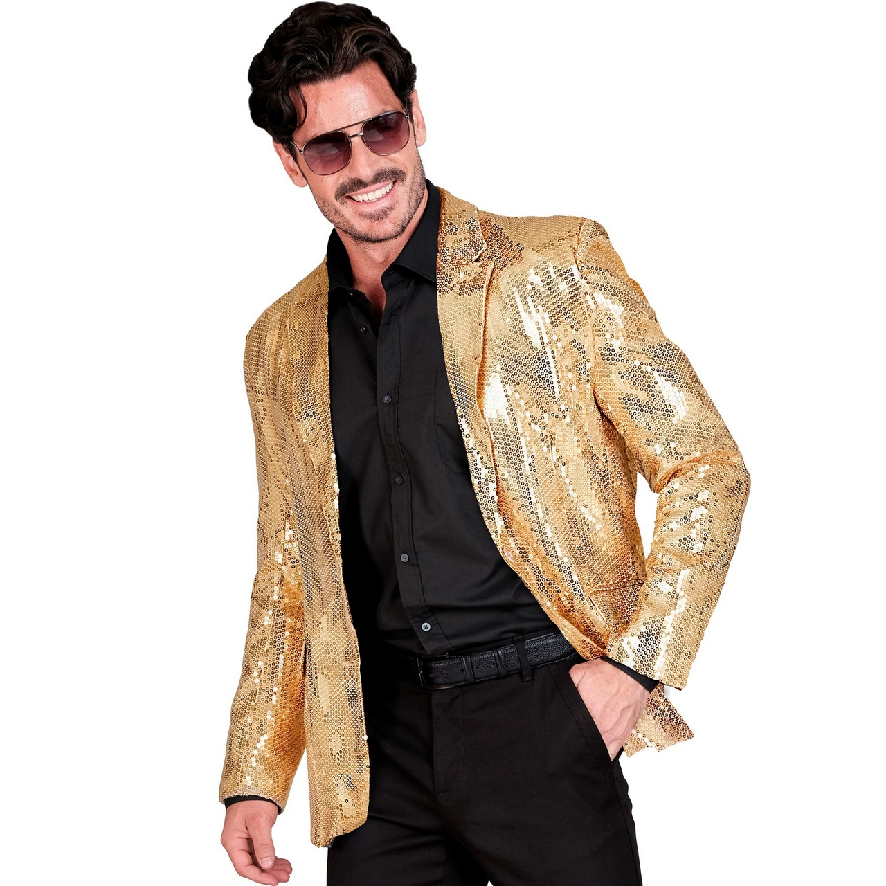 Paillettenjacke Funky Showmaster Gold Herren