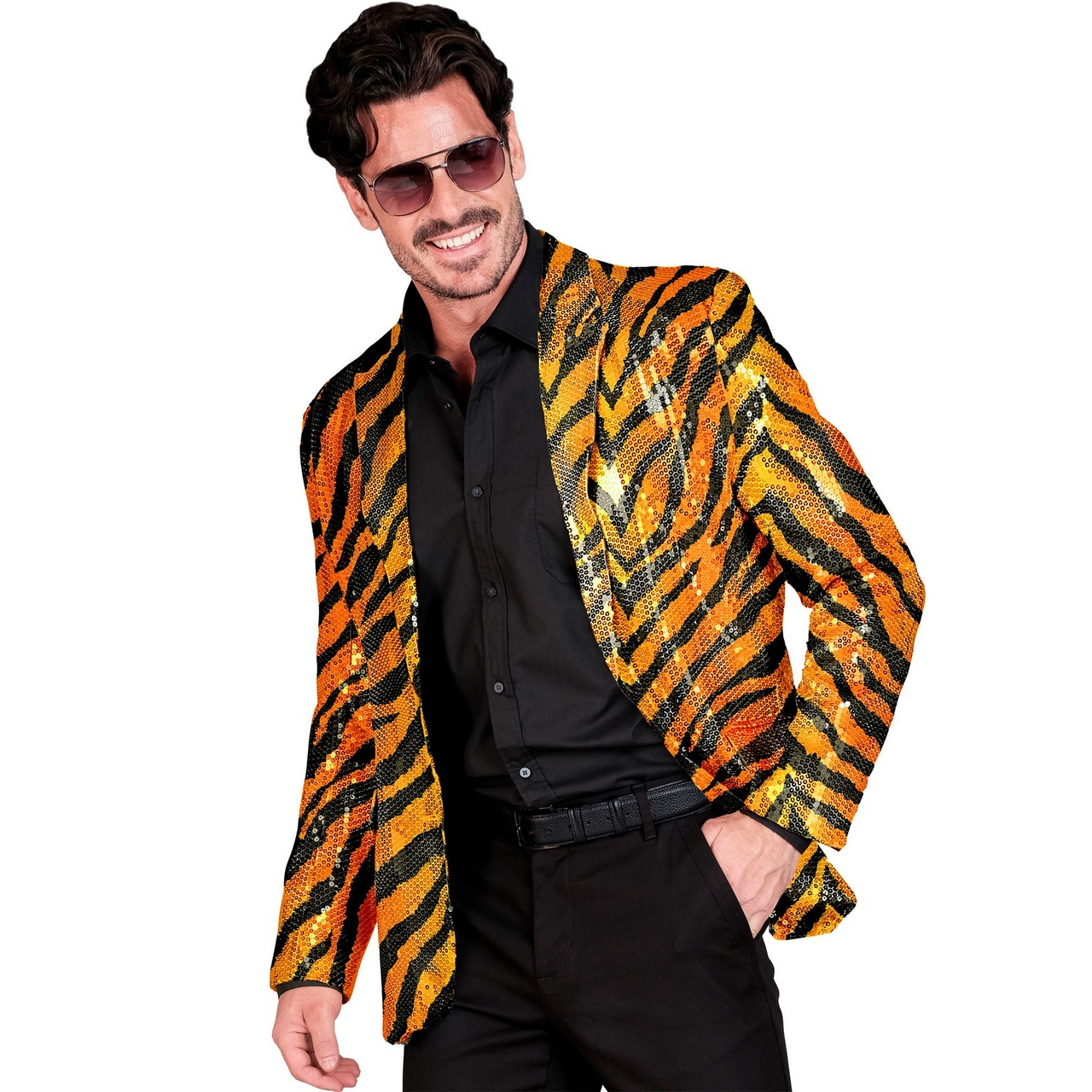 Paillettenjacke Tigerbändiger Showmaster Herren