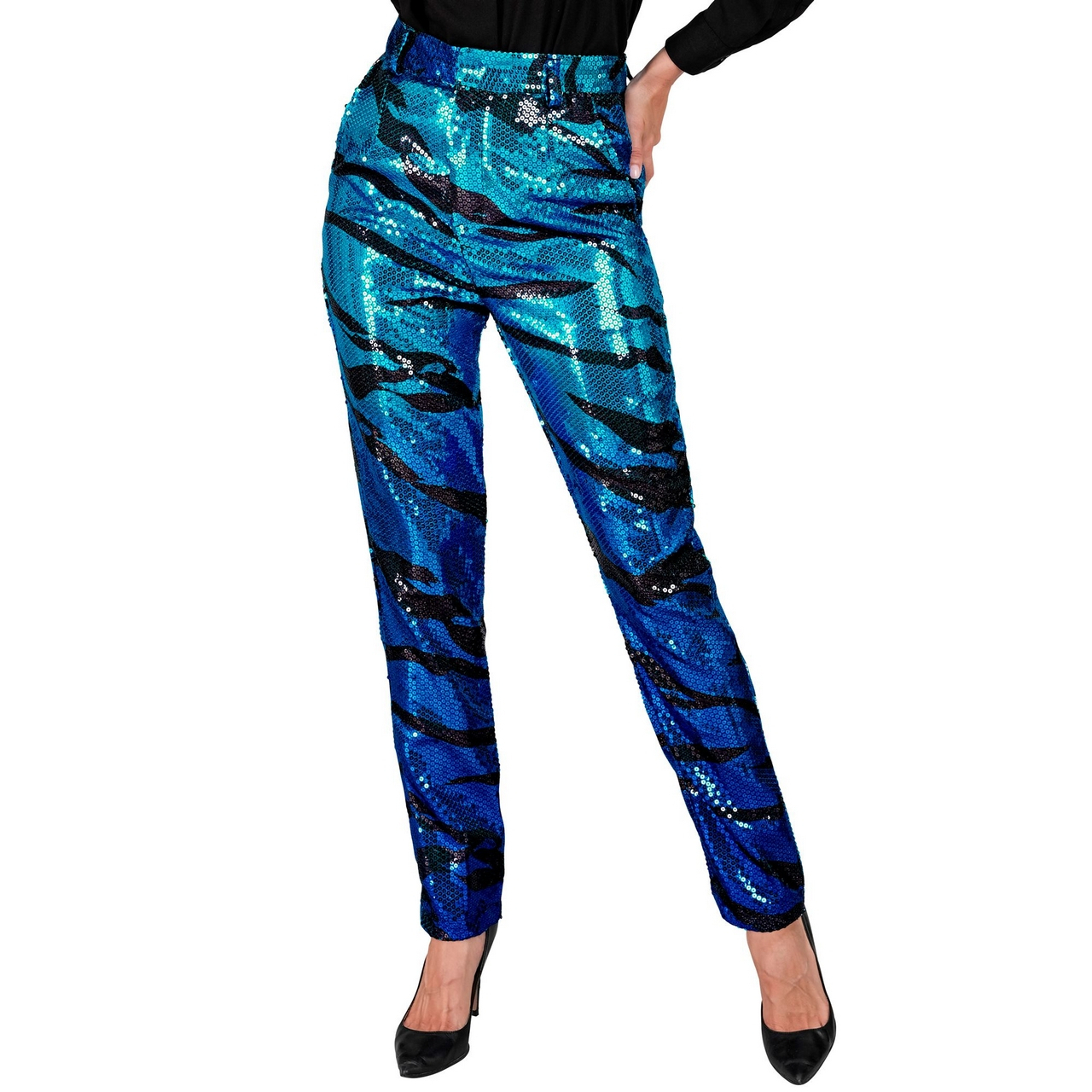 Paillettenhose Avator Blue Waves Damen