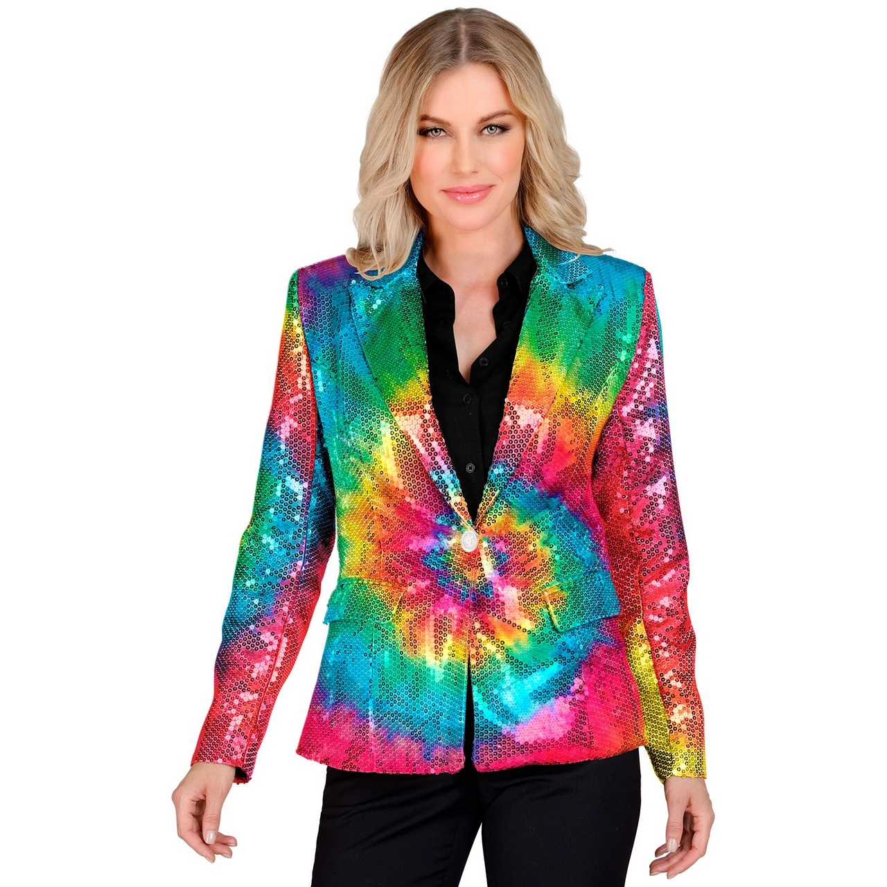 Paillettenblazer Hippie Fun Circles Damen