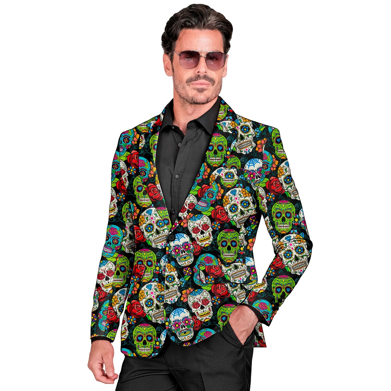 Jacke Mit Blumenschädel Herren