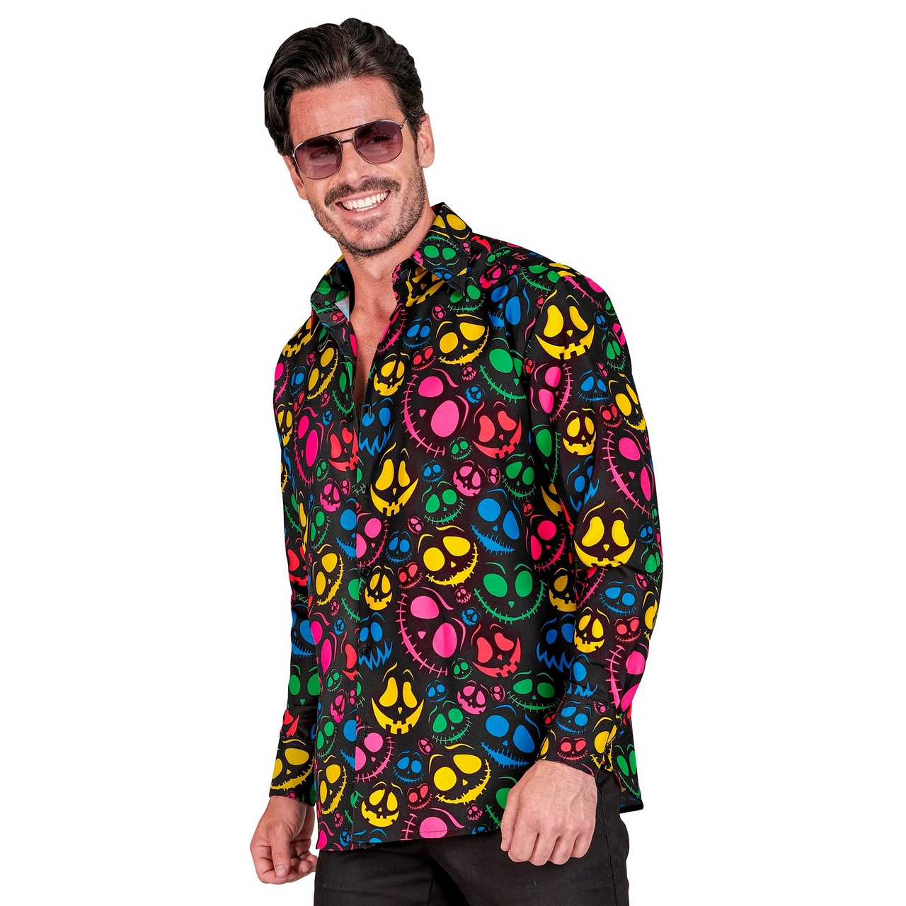 Gruseliges Neon Geister Shirt Herren