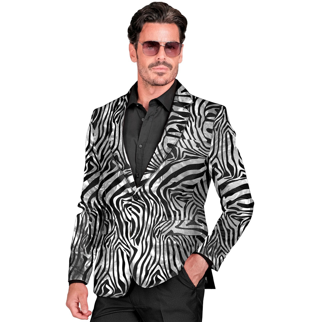 Glänzende Zebrajacke Herren