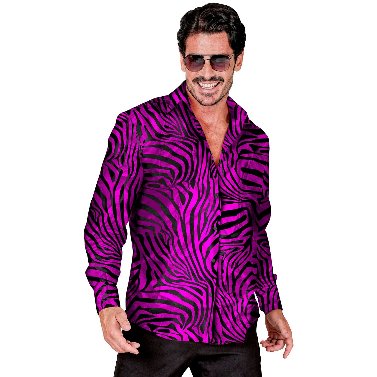 Pimp Daddy Zebra Rosa Shirt Herren