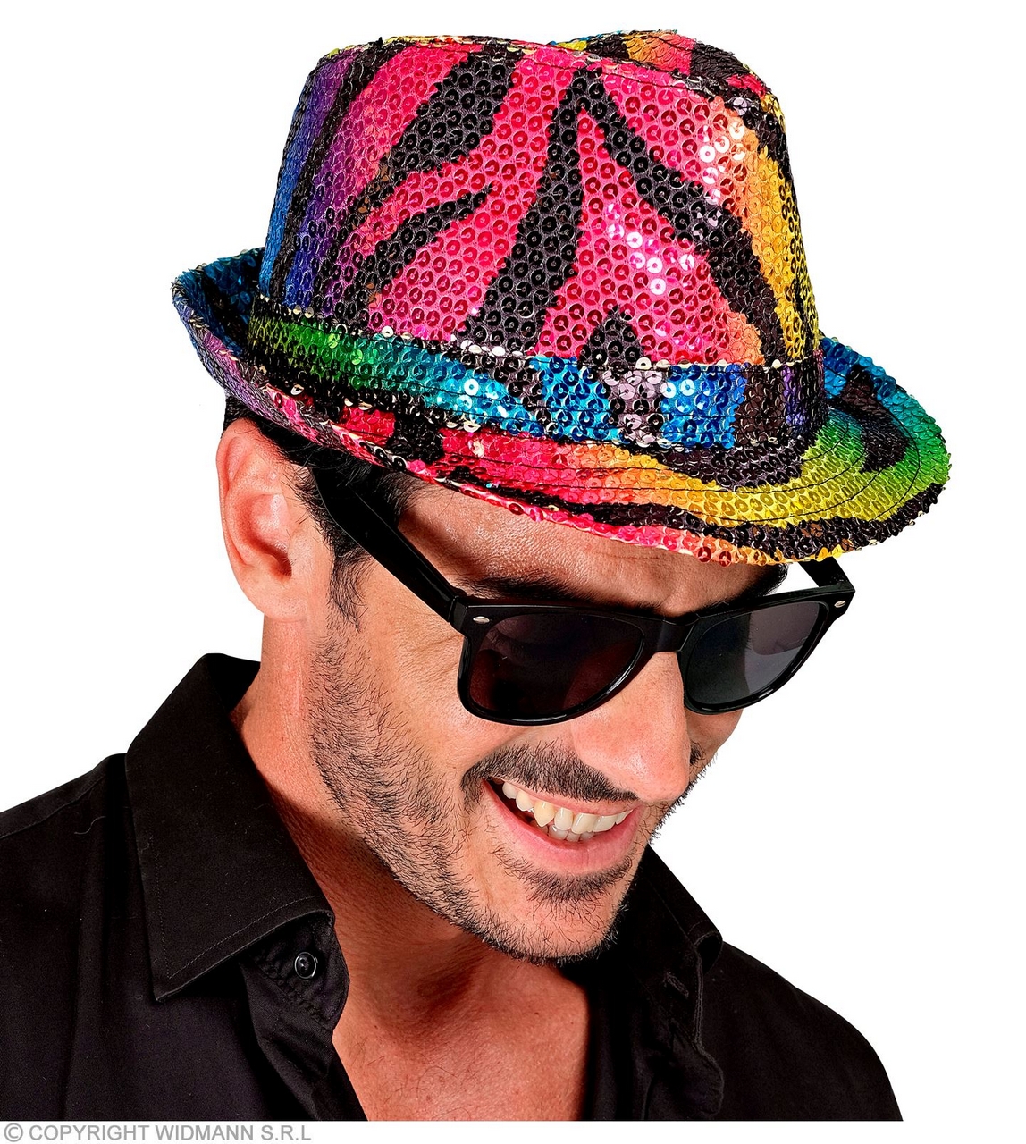 Pailletten Fedora Regenboog Tijger