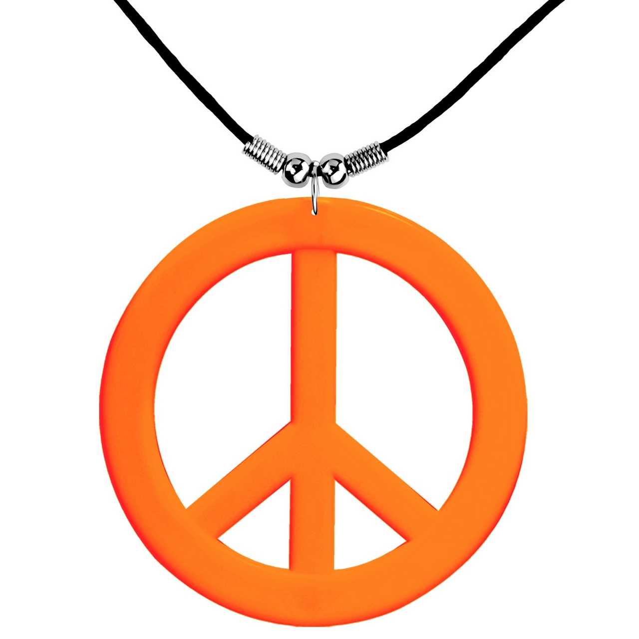 Halskette Peace Symbol Neonorange