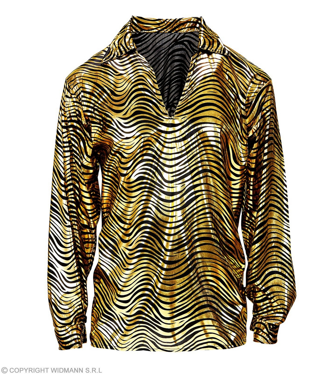 Exotisches Joe Disco -Shirt Gold Herren